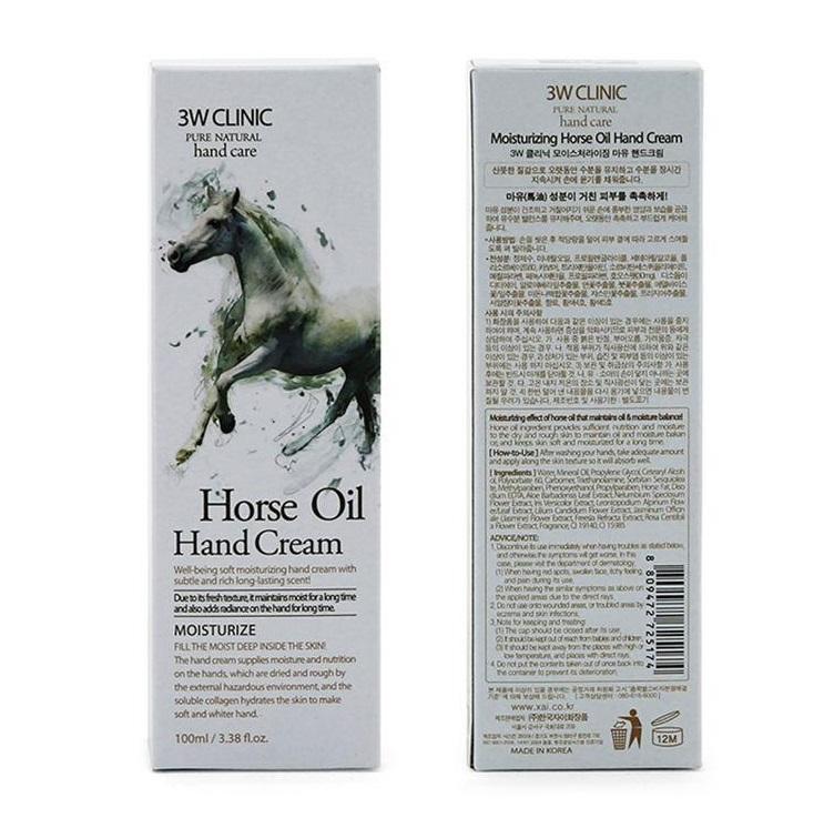 KEM DƯỠNG DA TAY TINH CHẤT DẦU NGỰA HORSE OIL HAND CREAM 3W CLINIC - HAND CREAM HORSE OIL 3WC LINIC