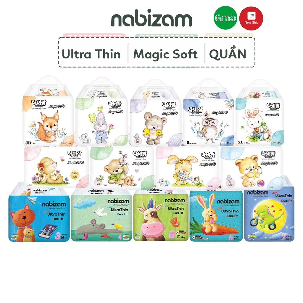 Tã/Bỉm Quần Cao Cấp NABIZAM Siêu Mỏng, Thấm Hút Và Chống Tràn Tối Đa Size NewBorn Đến 3XL Cho Bé Từ 3kg Đến Trên 20kg