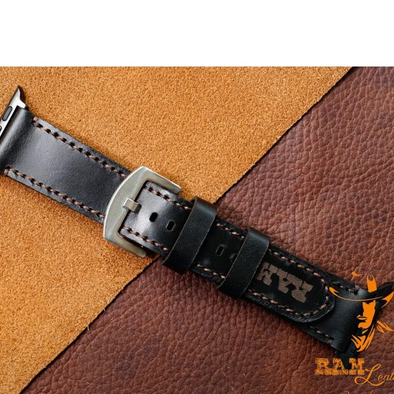 Dây đồng hồ RAM Leather da bò đen - RAM classic black