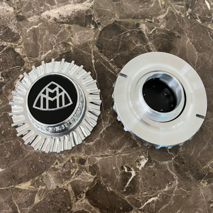 Logo chụp mâm, ốp lazang bánh xe ô tô Maybach BC-TY - Chất liệu hợp kim nhôm cao cấp