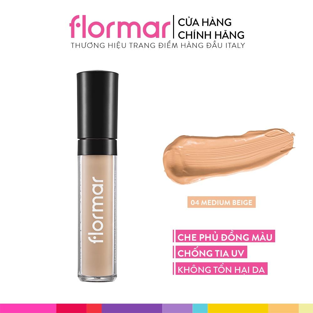 Kem Che Khuyết Điểm Flormar Perfect Coverage Liquid Concealer Giúp Đồng Đều Màu Da, Tạo Lớp Lót Trang Điểm 5ml