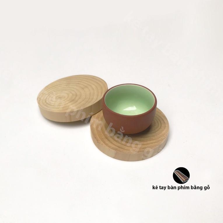 Lót ly, lót cốc, đế đa năng 9cm gỗ tự nhiên