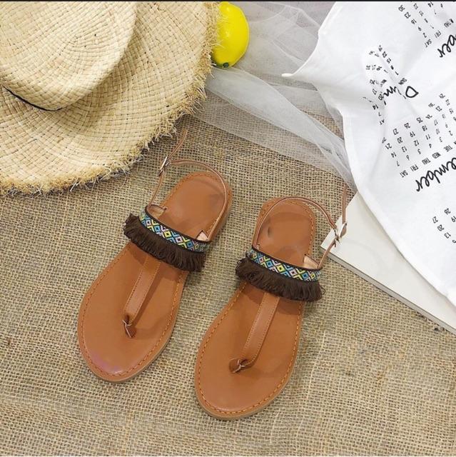 Sandal thổ cẩm kẹp xỏ ngón TCK