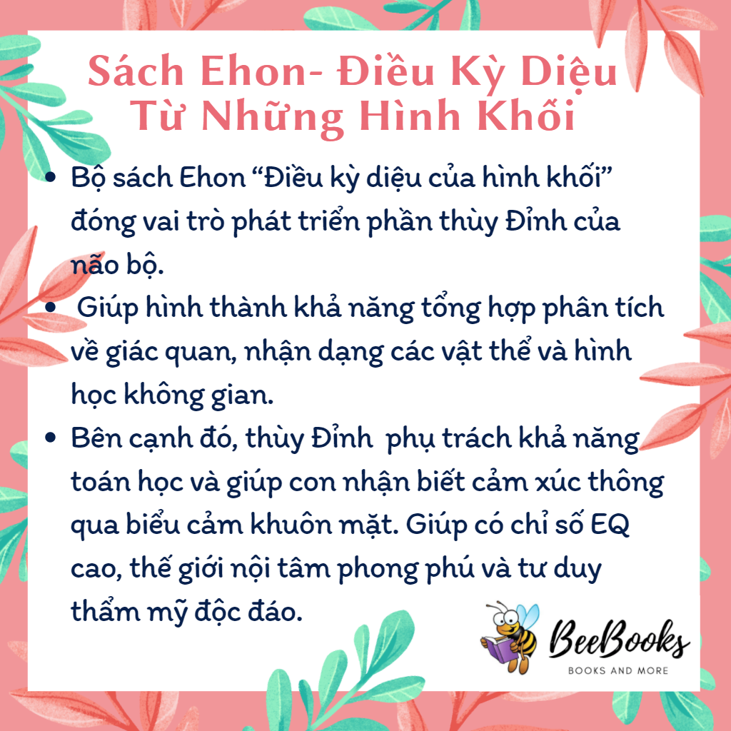 Sách Ehon Nhật Bản- Bộ Sách Điều Kỳ Diệu Từ Những Hình Khối dành cho bé từ 0-6 tuổi- Ehon giúp bé nhận biết hình dạng đồ vật