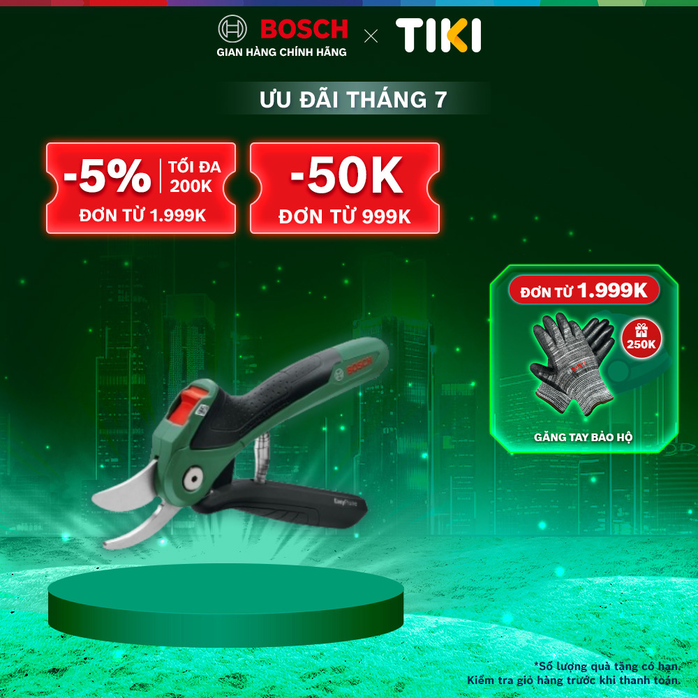 Kéo cắt cành Bosch dùng pin