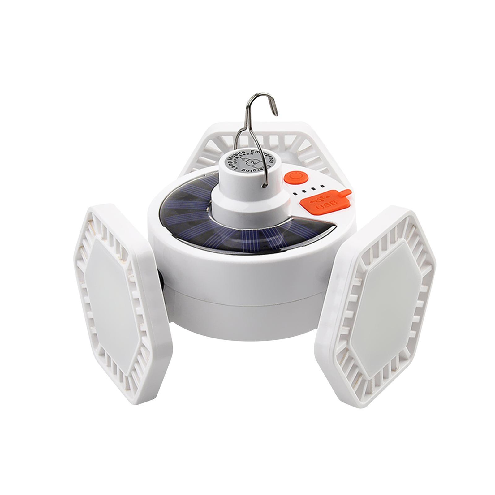 Solar Camping Lantern Light Bulbs LED Folding Portable for Patio Fishing Car