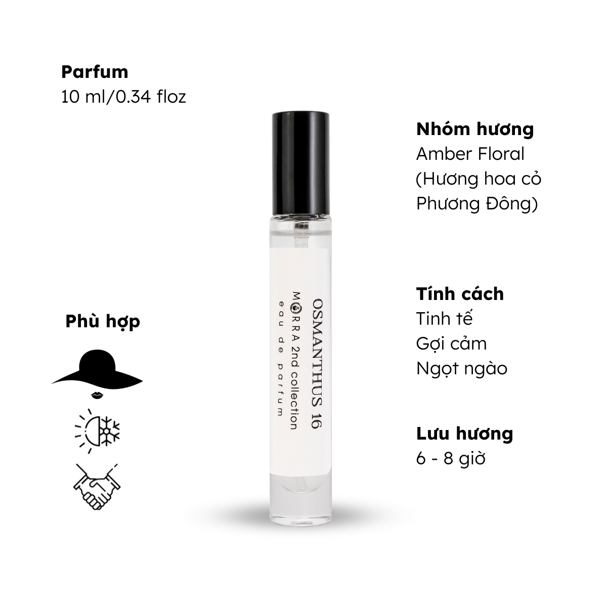 Nước hoa nữ Morra No.05 nguyên liệu nhập Pháp, hương thơm tinh tế, gợi cảm, ngọt ngào lưu hương thơm lâu - dạng xịt