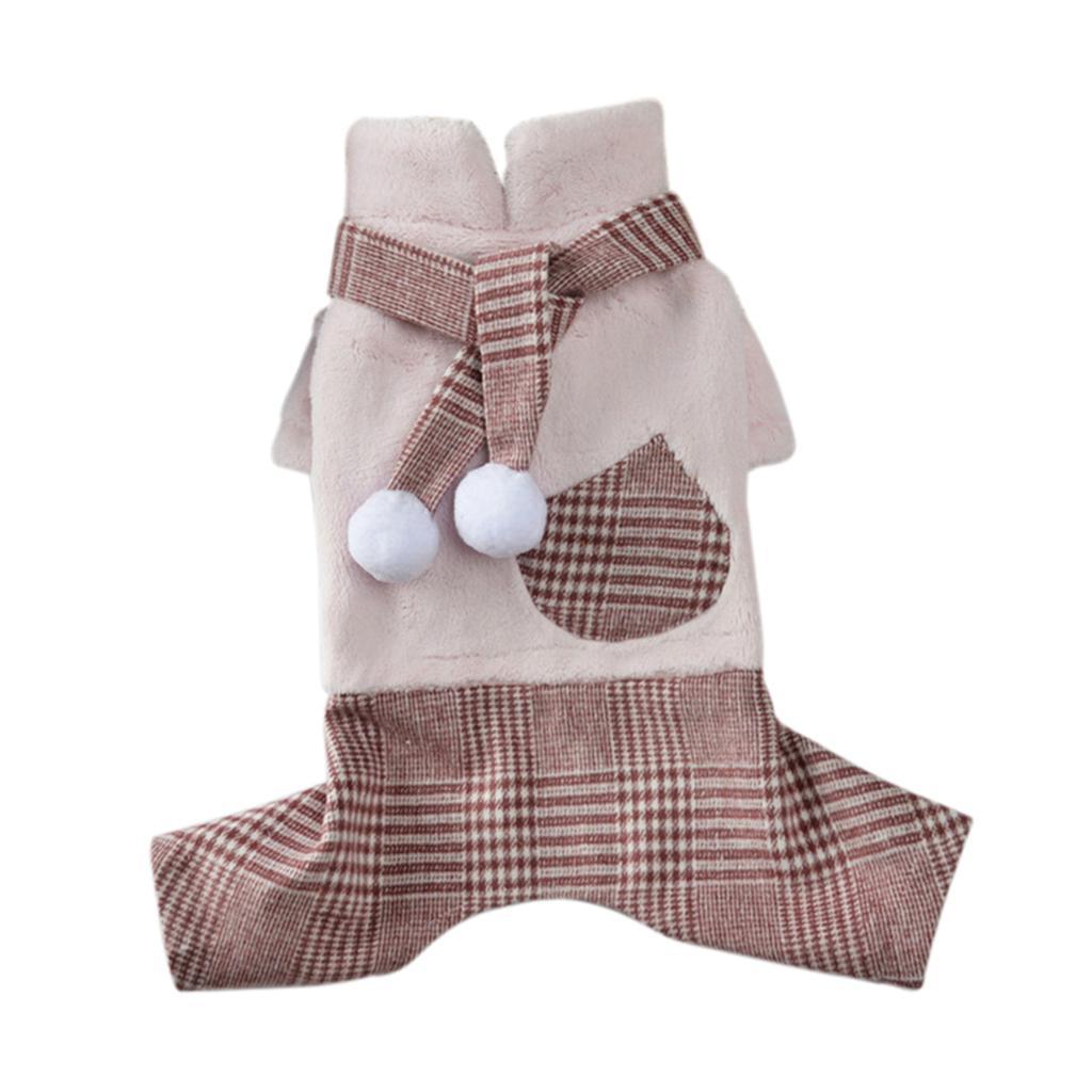 Dog coat dog hoodie clothes winter coat cotton dog clothes-pink, S