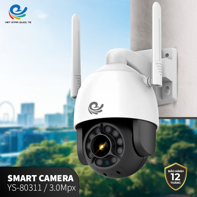 Camera Wifi Ngoài Trời Viet Star Quoc Te Model YS-8031, Độ Phân Giải 3.0Mpx, Đàm Thoại 2 Chiều - Hàng Chính Hãng