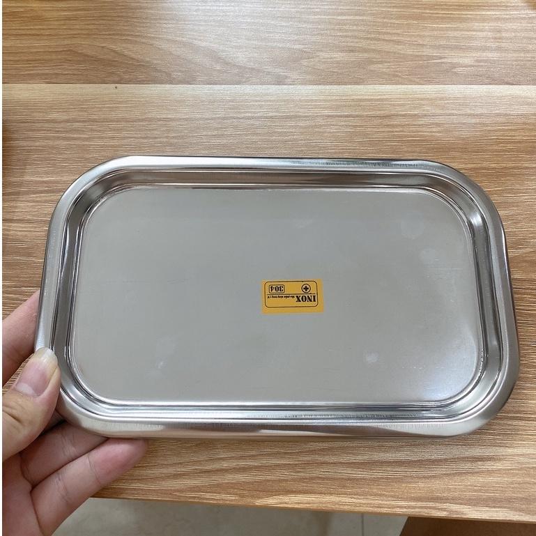 Khay inox Chữ Nhật Đựng Dụng Cụ