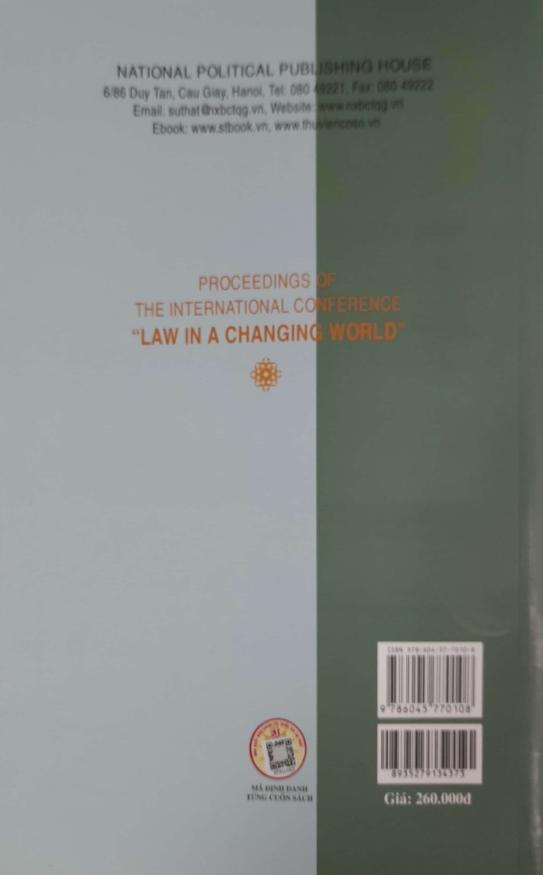 Proceedings Of The International Conference &quot;Law In A Changing World&quot;