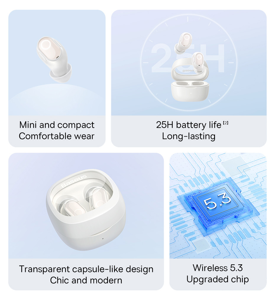 Tai nghe Bluetooth Baseus WM02- hàng chính hãng