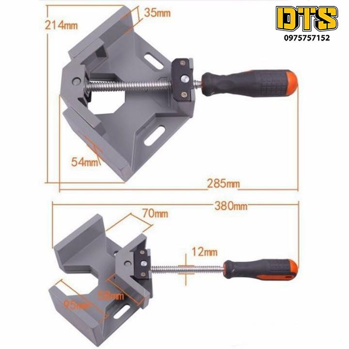 Ê tô kẹp góc vuông 1 tay loại lớn, vam vuông góc 90 độ hợp kim nhôm cao cấp, tay cầm bọc nhựa 2 lớp chống trượt