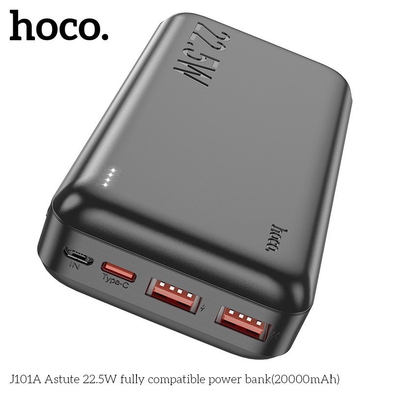 Pin Sạc Dự Phòng Hoco Sạc Nhanh J101A PD20W QC3.0 20000Mah 22.5W Hàng Nhập Khẩu