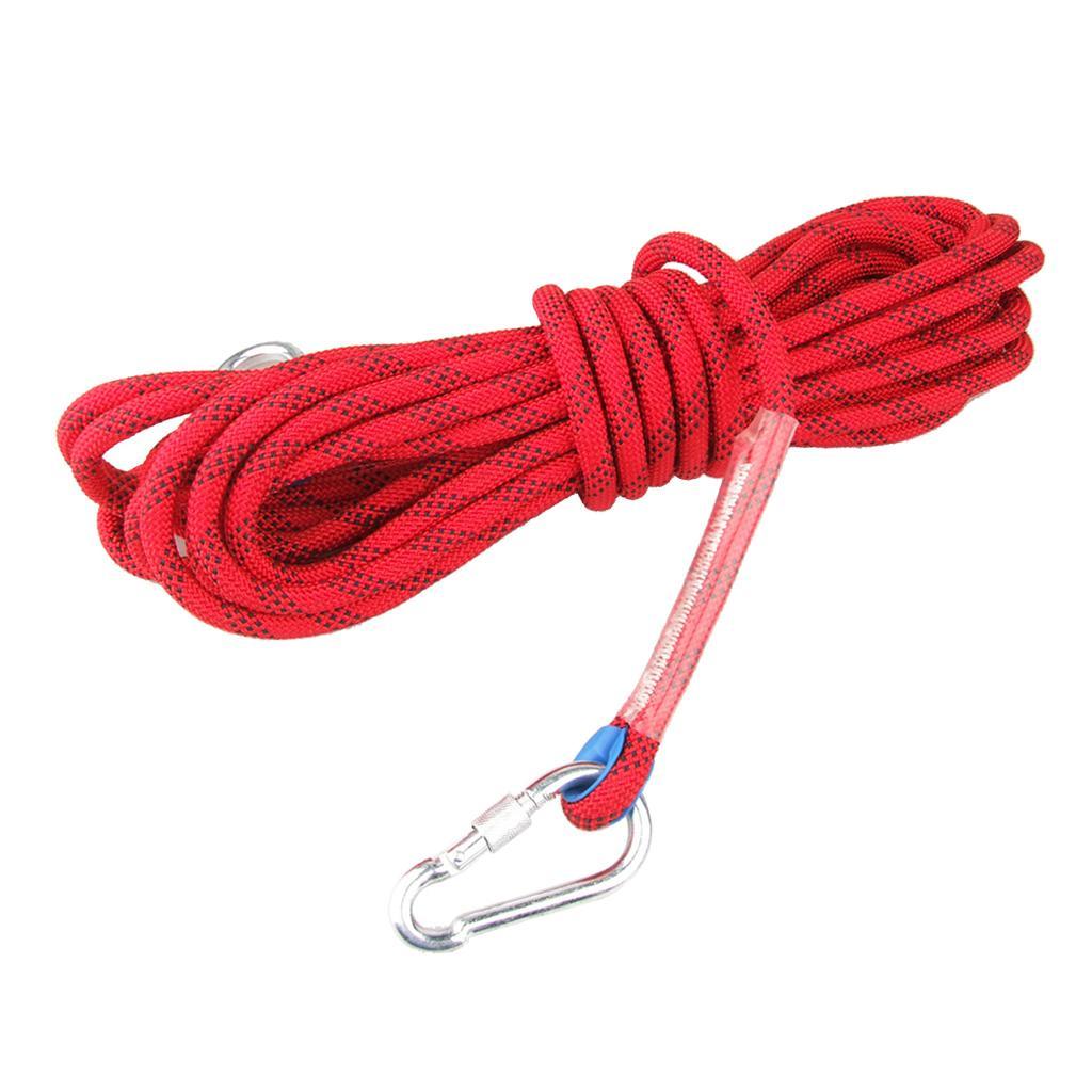 25KN 12mm Pro Rock Tree Climbing Auxiliary Rope Sling Safety Rapelling Cord Gear