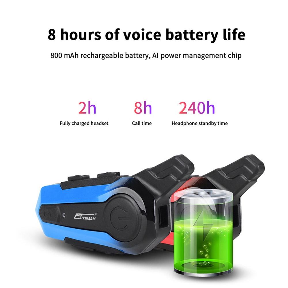 Tai Nghe Bluetooth Không Dây Liên Lạc IP 6 E1 MP3 Gắn Mũ Bảo Hiểm Chống Thấm Nước