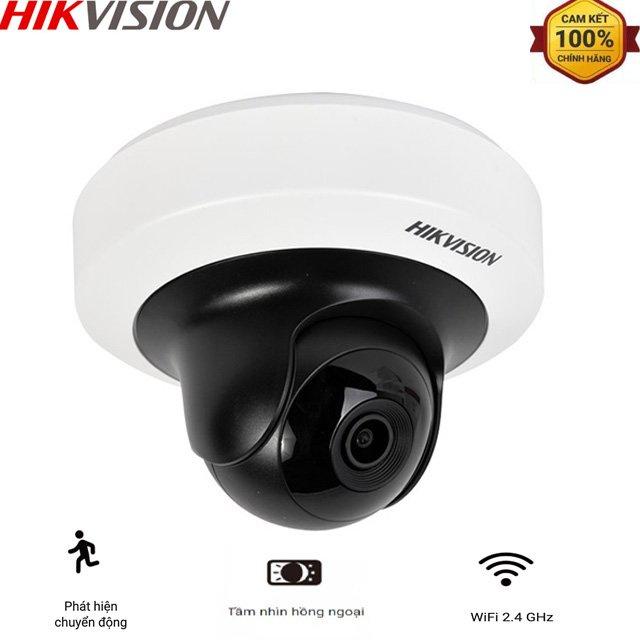 Camera IP Dome Wifi DS-2CD2F42FWD-IWS kết nối không dây, tầm xa max 50m, quay quét, phát hiện xâm nhập, chống WDR - Hàng Chính Hãng