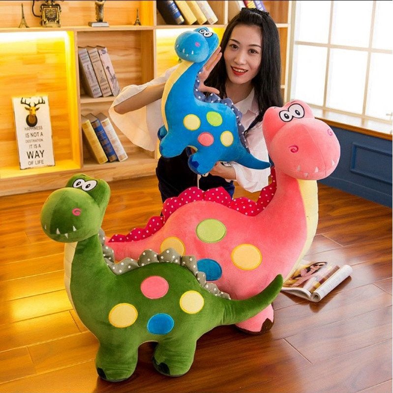 Gấu bông khủng long mặt ngố mẫu mới siêu dễ thương cho bé (25cm---&gt;55cm) vải nhung mềm mịn hàng cao cấp, an toàn cho trẻ