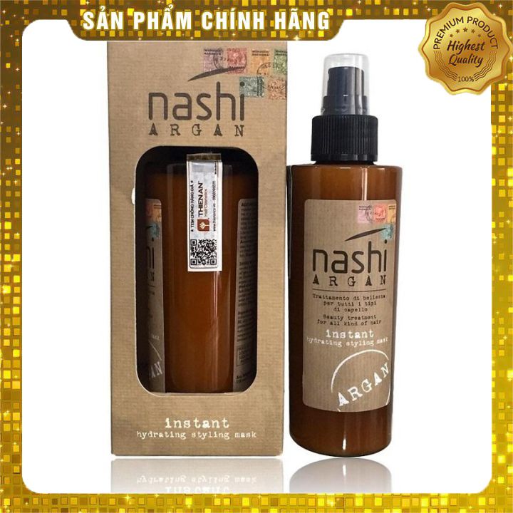 XỊT DƯỠNG XẢ KHÔ DƯỠNG ẨM SUÔN MƯỢT TÓC NASHI ARGAN INSTANT LEAVE IN CONDITIONER Ý 150ML