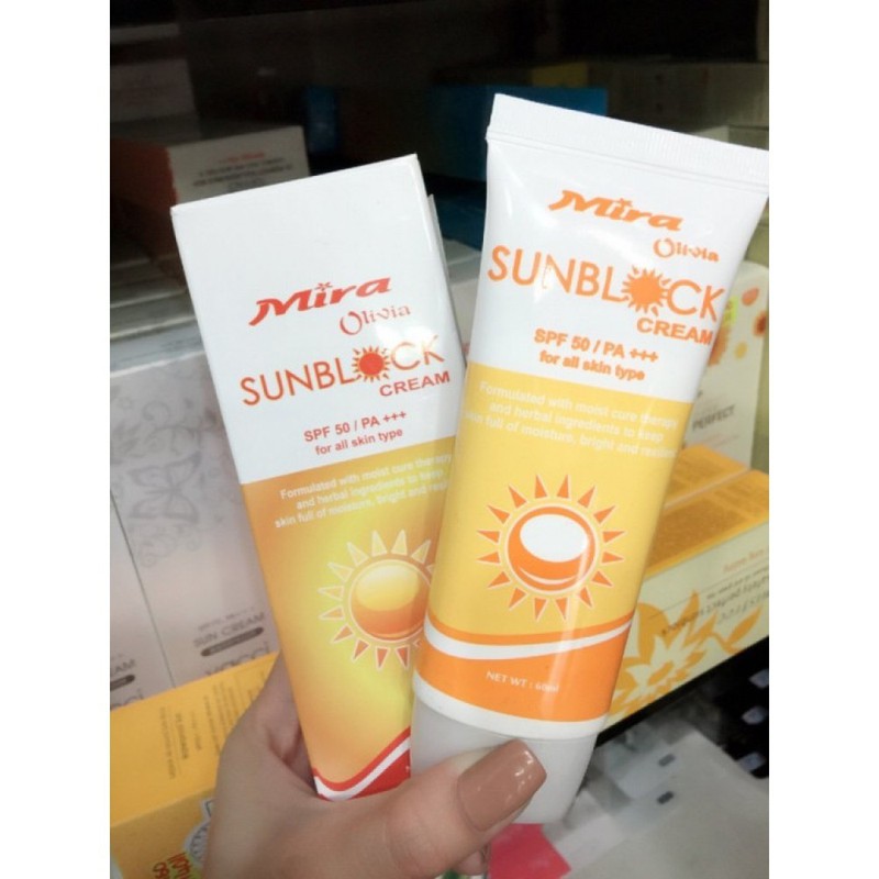 Kem chống nắng Olivia Mira Sun Cream Hàn Quốc 60ml tặng kèm móc khoá