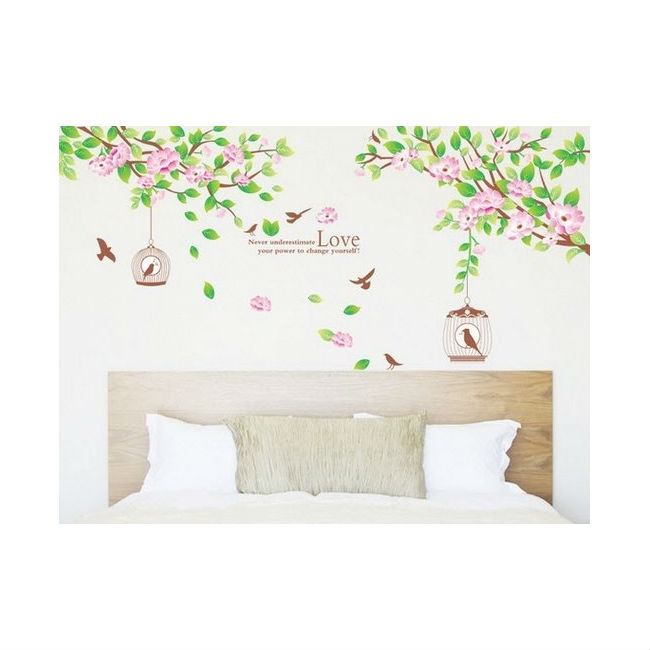Decal Dán Tường Cành Đào Hồng 5 PK167