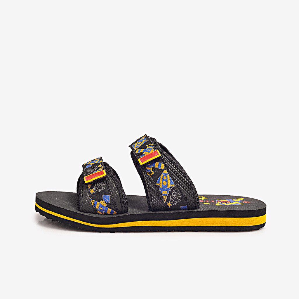 [TT] DÉP LÊ XỐP BÉ TRAI 2 QUAI NGANG DXB128400 (ĐEN + XÁM + XANH DƯƠNG) -21759 - Đen