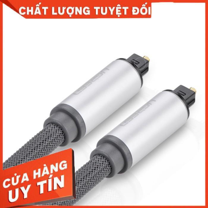 Cáp audio quang (Toslink, Optical)vỏ nhôm Ugreen 10540 kết nối loa âm li với DVD, VCD, Mini Disc, Tivi