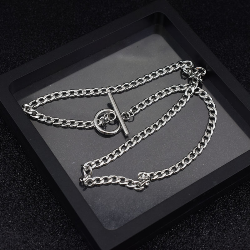 Dây chuyền vòng cổ chuỗi 2 tầng thời trang unisex
