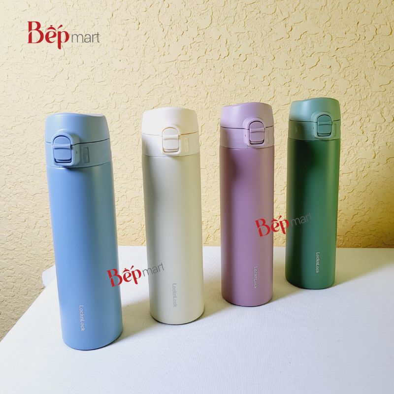 Bình giữ nhiệt LocknLock Slim Fit OneTouch LHC3270 400ml, gọn nhẹ mở nắp 1 chạm - Hàng chính hãng