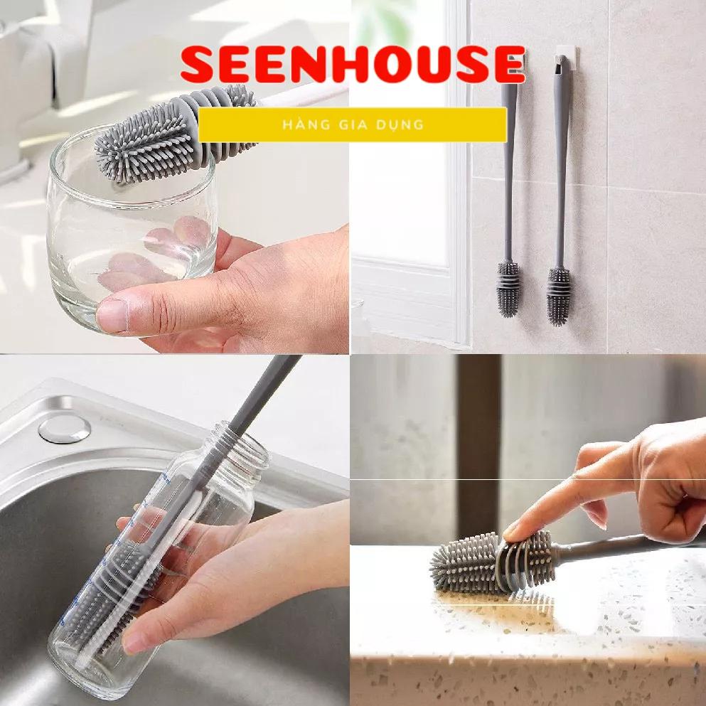 Cọ silicon rửa cốc chén, chai lọ, bình sữa đa năng tiện lợi seenhouse