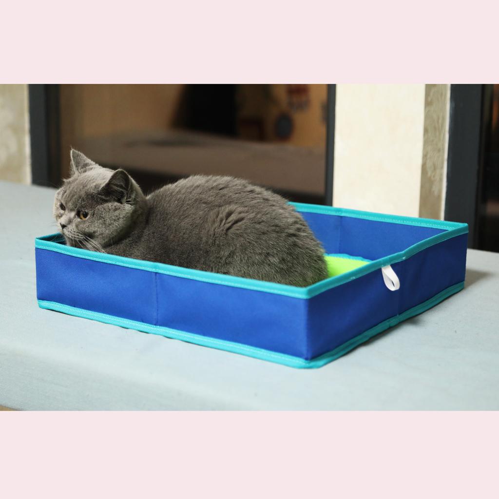Folding Litter Box Cat Outdoor Collapsible Litter Box Cat Litter Pan S