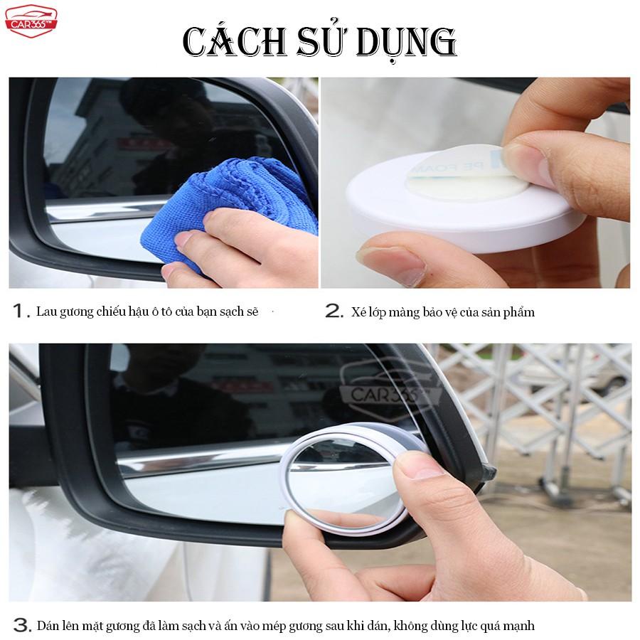 Bộ 2 Gương Lồi Gắn Cho Kính Gương Chiếu Hậu Tránh Điểm Mù Cho Xe Hơi, Xe Ô tô - CAR27