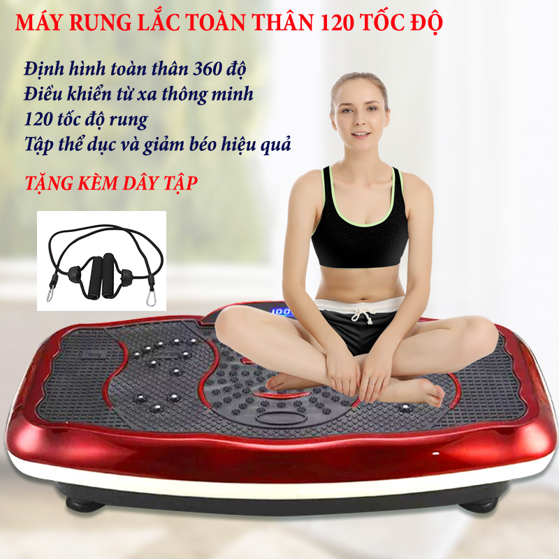 Máy Rung Toàn Thân FitNess- Tốc độ 120 Công suất 350W - Có Bluetooth Nghe Nhạc Có điều khiển từ xa.