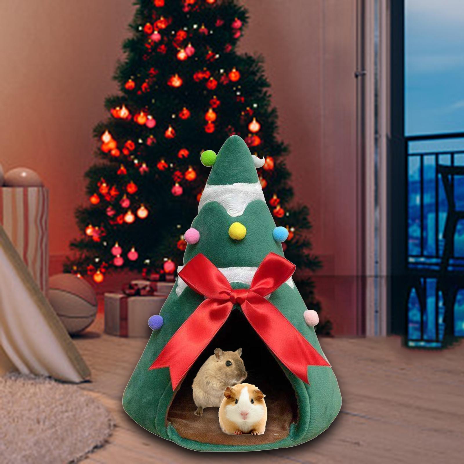 Cat Bed Christmas Tree Shape Warm Comfortable Soft for Sleeping Pet Accessories
