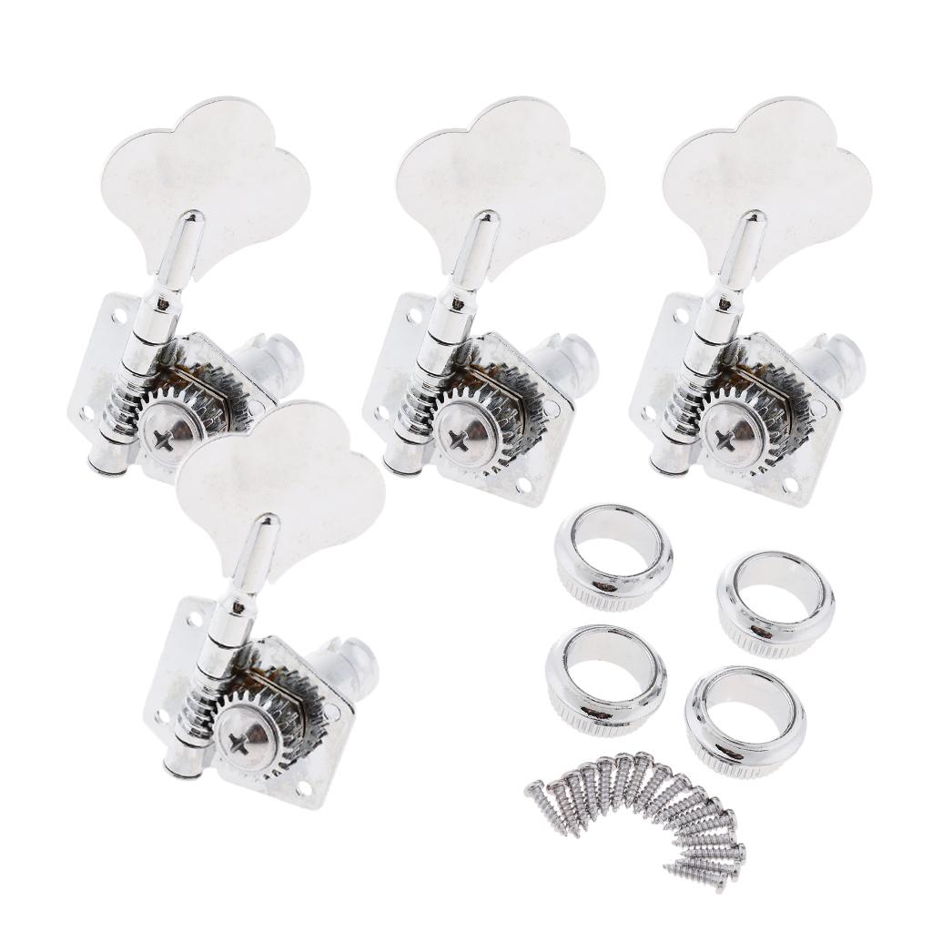 4 PCS Metal String Tuning Pegs Machine Heads Tuner for Electric Bass 4R