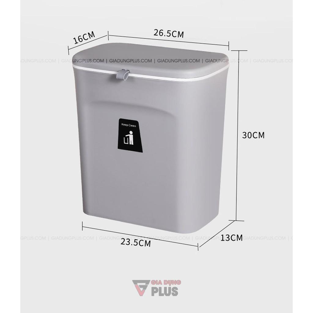 Thùng rác treo tủ bếp nắp đậy thông minh đậy kín bằng nhựa PP cao cấp - Vimora