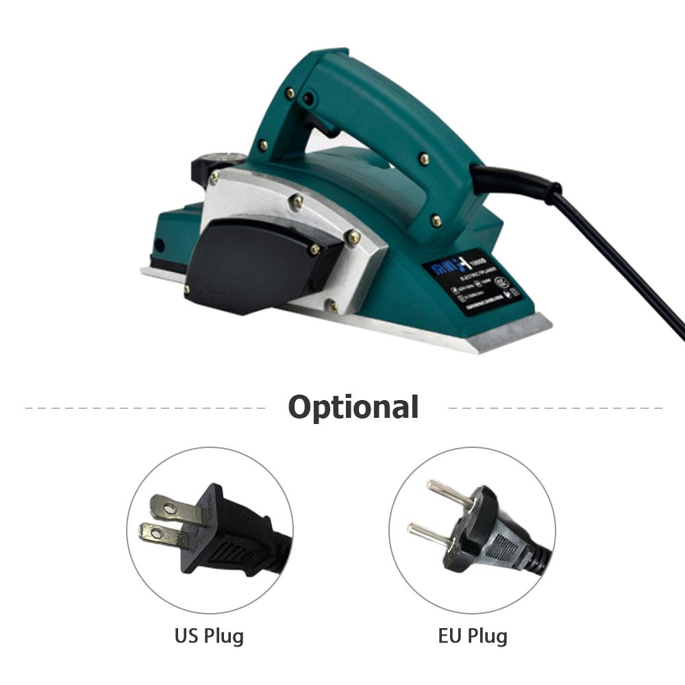 Handheld Electric Planer Multifunction Wood Planer Chamfer Planing Power Tool with Adjustable Cutting Depth Carpenter Woodworking DIY Tool