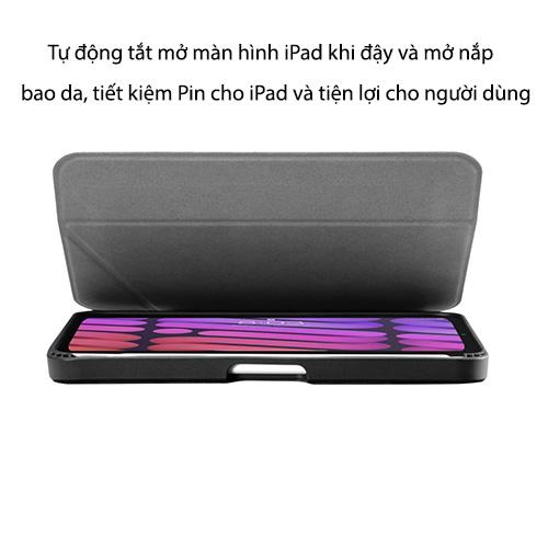 ỐP BAO DA DÀNH CHO IPAD MINI 6 TOMTOC TỪ TÍNH ĐA GÓC VERTICAL HỖ TRỢ SẠC KHÔNG DÂY BÚT PENCIL