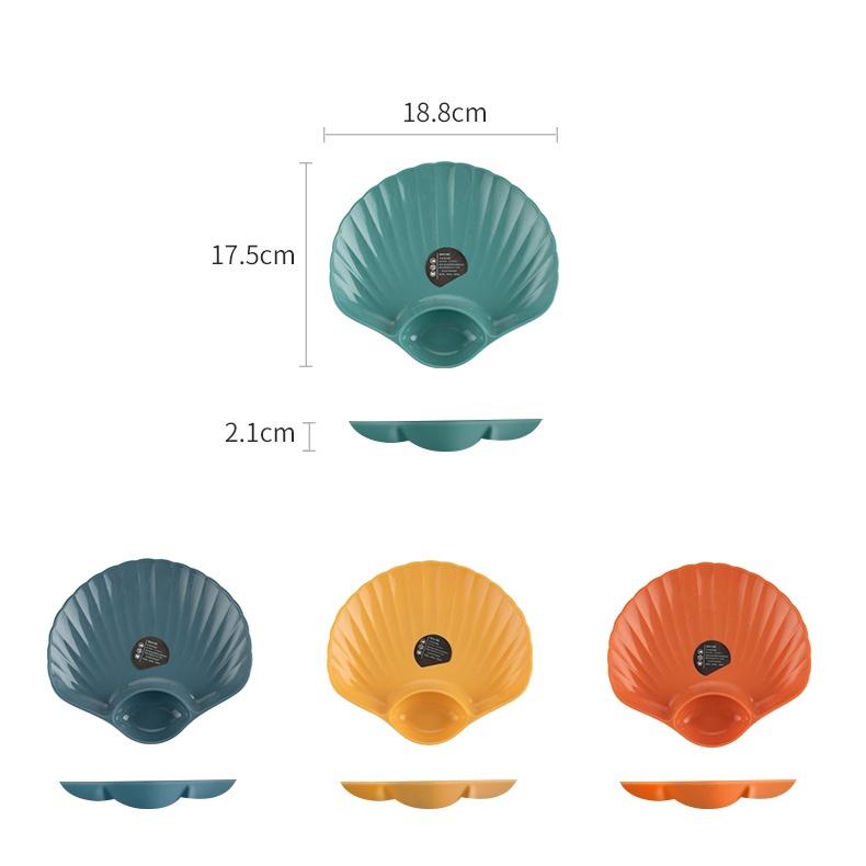 Đĩa đựng đồ ăn, trái cây tráng miệng - Đĩa decor hình vỏ sò nhiều màu xinh xắn