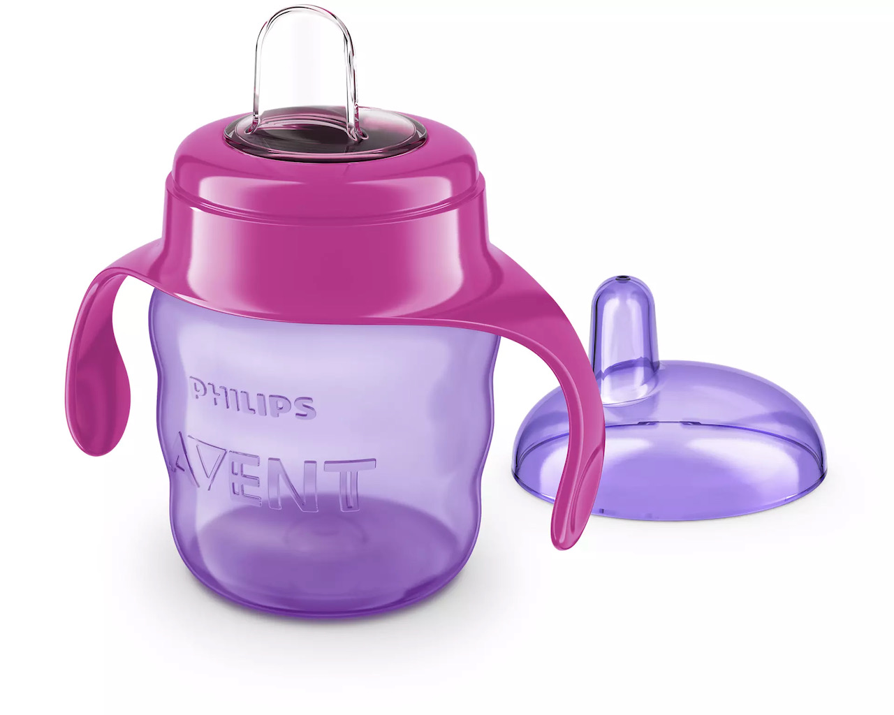 Bình tập uống vòi mềm Philips AVENT 200ml cho bé từ 6 tháng + chọn màu