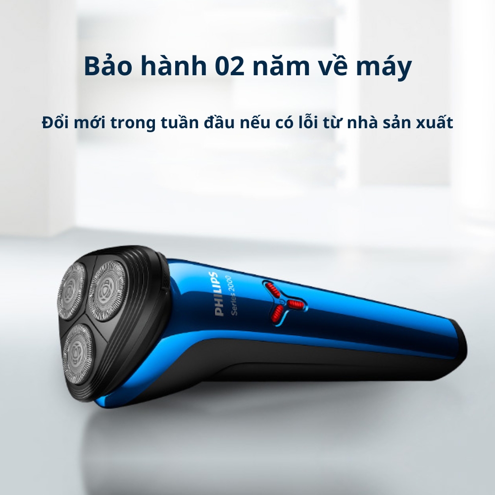 Máy cạo râu điện Philips S2303 Hệ thống cắt và cạo Fengchi tích hợp sạc nhanh 5 phút/ 1lần cạo - Hàng nhập khẩu