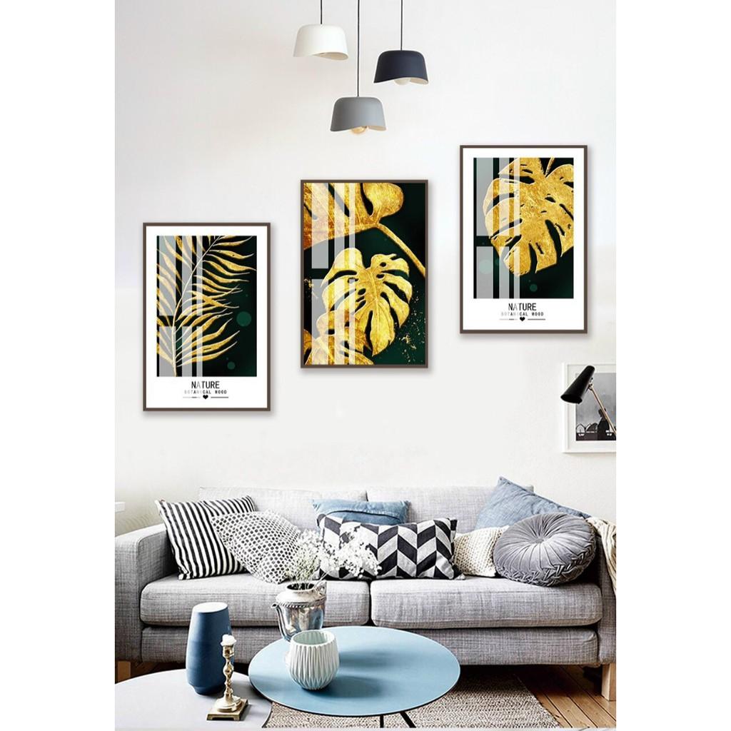 Tranh treo tường tráng gương bóng kiếng nai trừu tượng hiện đại sang trọng B-4586