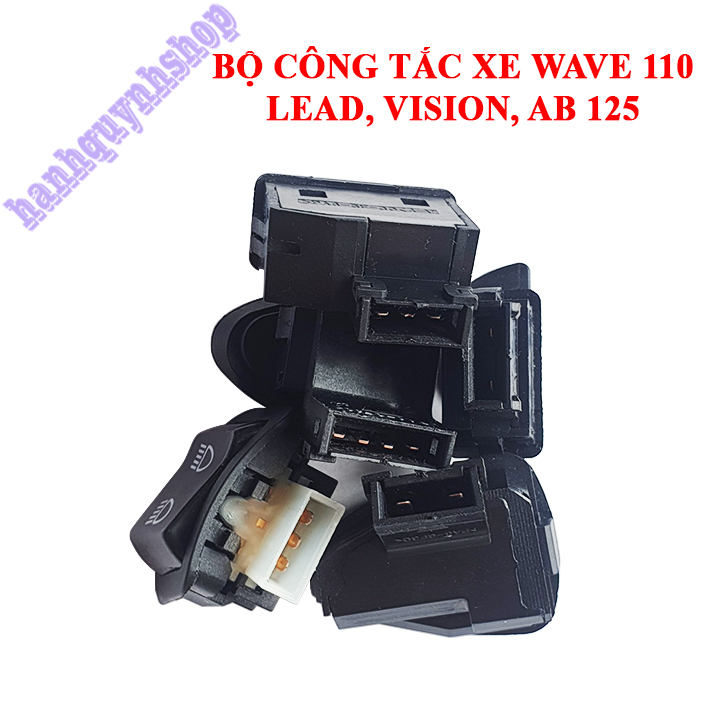 Bộ nút công tắc xe Wave 110, Lead, Vision, AB 125 đời từ 2013 đến 2018