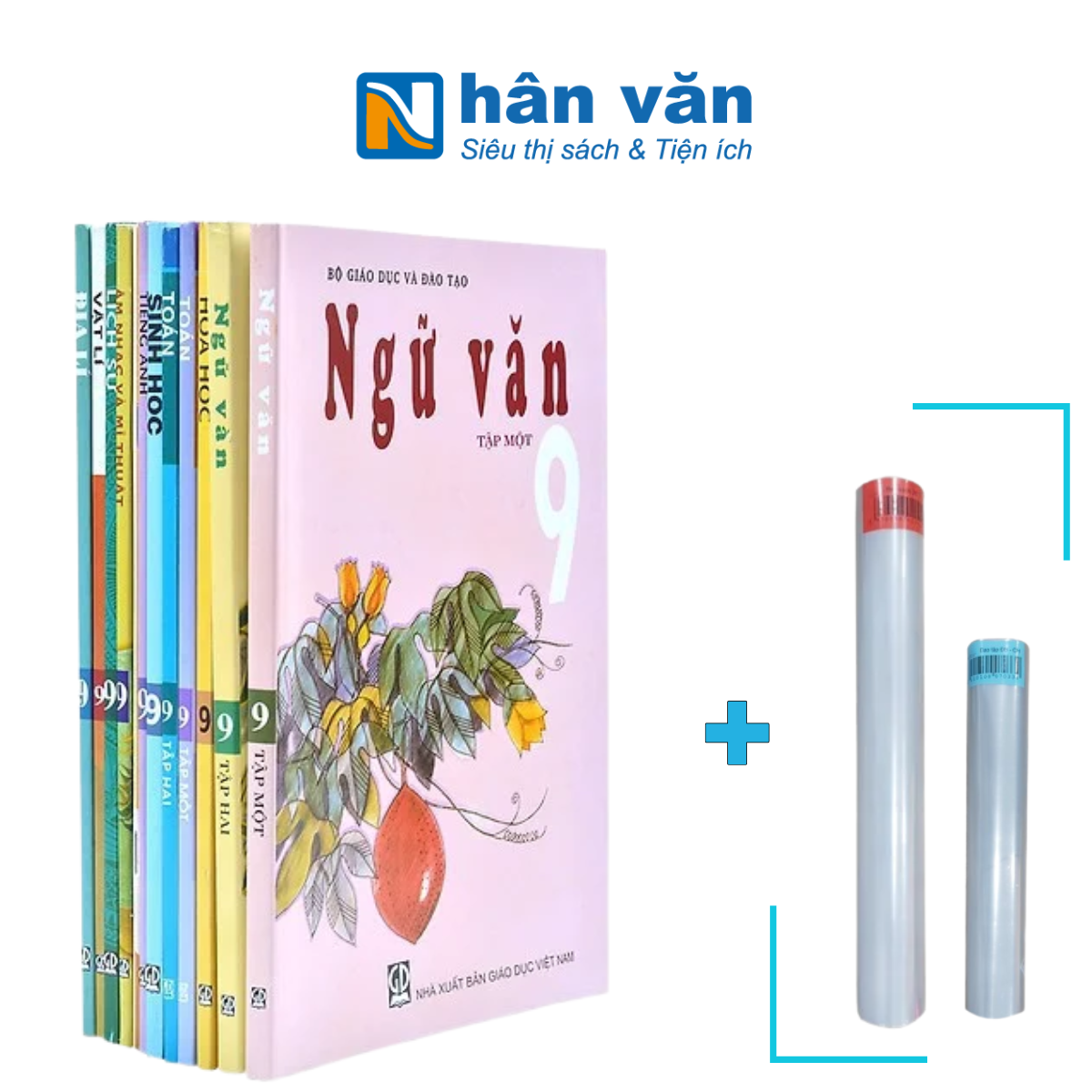 Kèm - Bộ sách giáo khoa lớp 9 - Bài Học + Bao Sách + Bao Tập