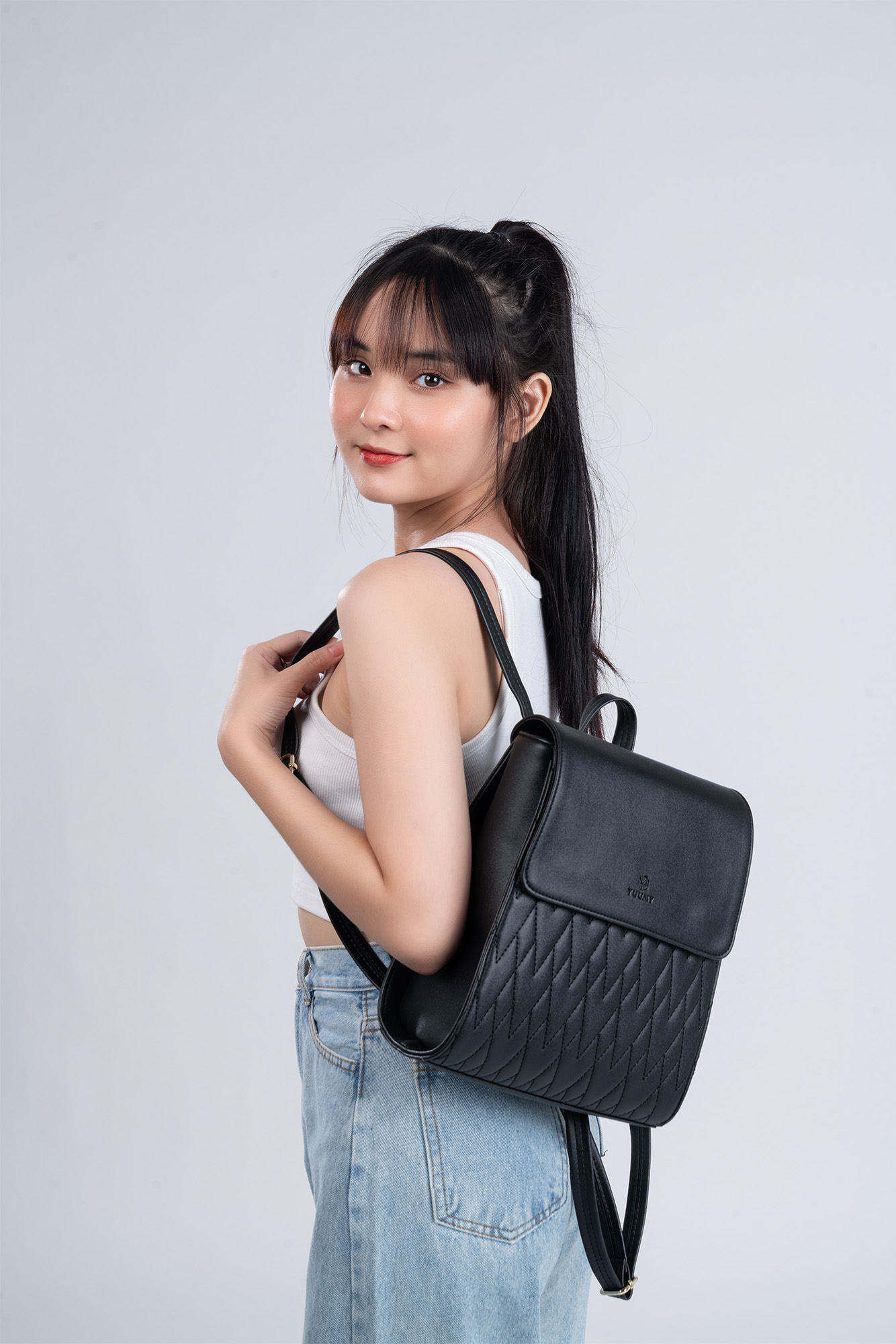Balo da nữ cỡ trung may chỉ trang trí Yuumy Seasand YBA72