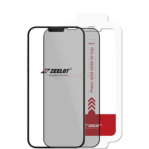 Dán màn hình cường lực Full viền chống nhìn trộm Zeelot SOLIDsleek dành cho iPhone 13 Series (hỗ trợ Kit dán) - Hàng chính hãng
