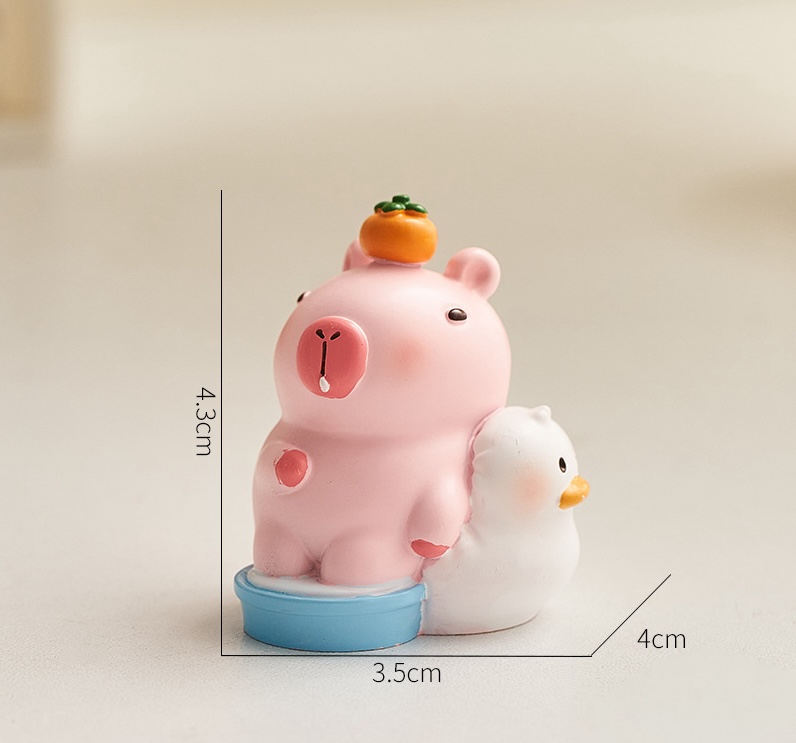 Mô Hình Capybara Màu Hồng Blindbox Bộ 8 144 Trang Trí Quà Tặng Decord_ Hàng chính hãng