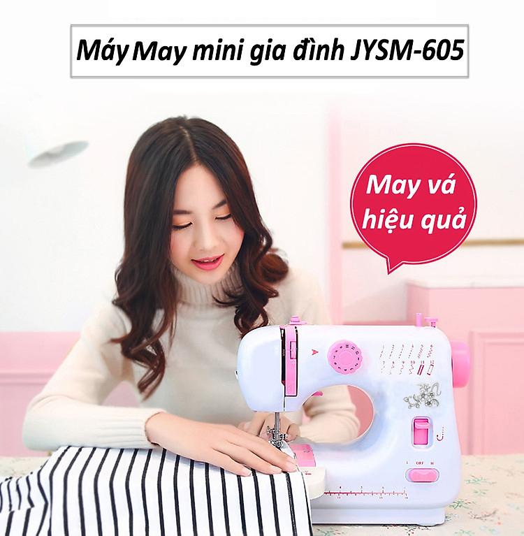 Máy may mini gia đình 12 kiểu may  605A