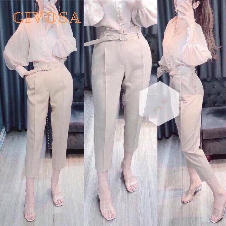 Quần tây công sở nữ baggy thời trang