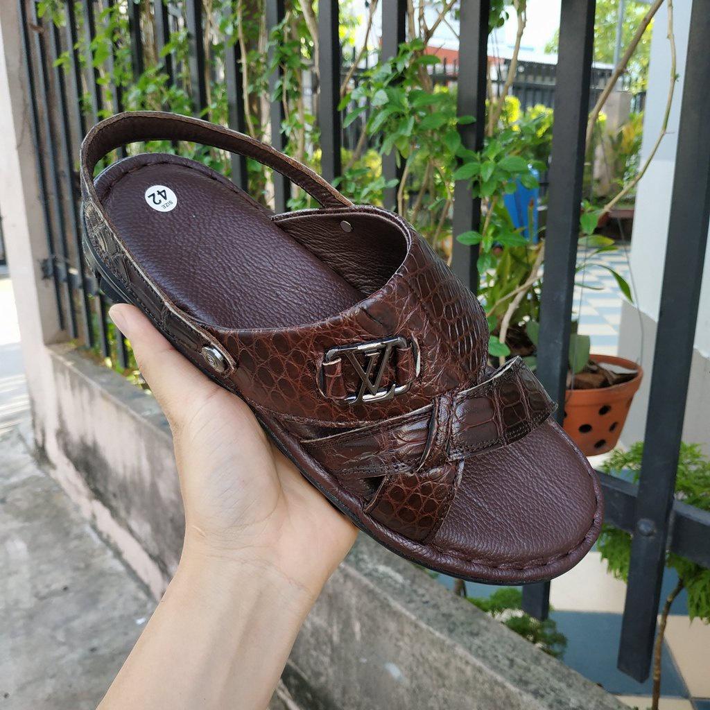 Dép sandal nam da cá sấu thật 100% Giá rẻ nhất toàn quốc!